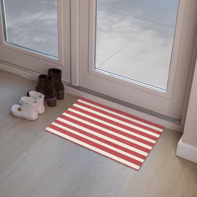 Deurmat - Strepen - Patroon - Rood — 8