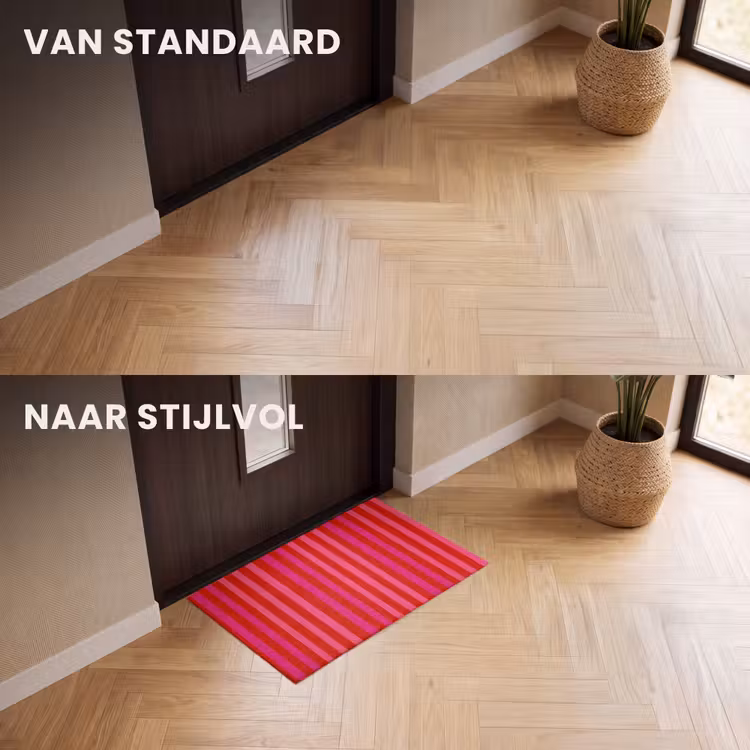 Deurmat - Verticaal - Strepen - Roze — 3
