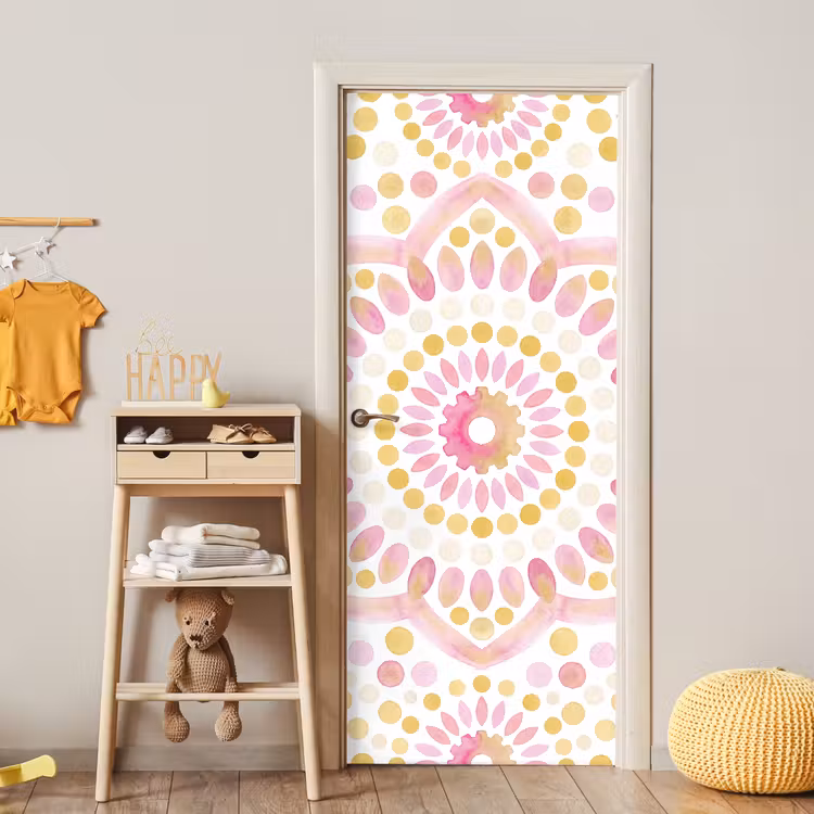 Deursticker - Abstract - Mandala - Kunst - Modern - Roze — 6