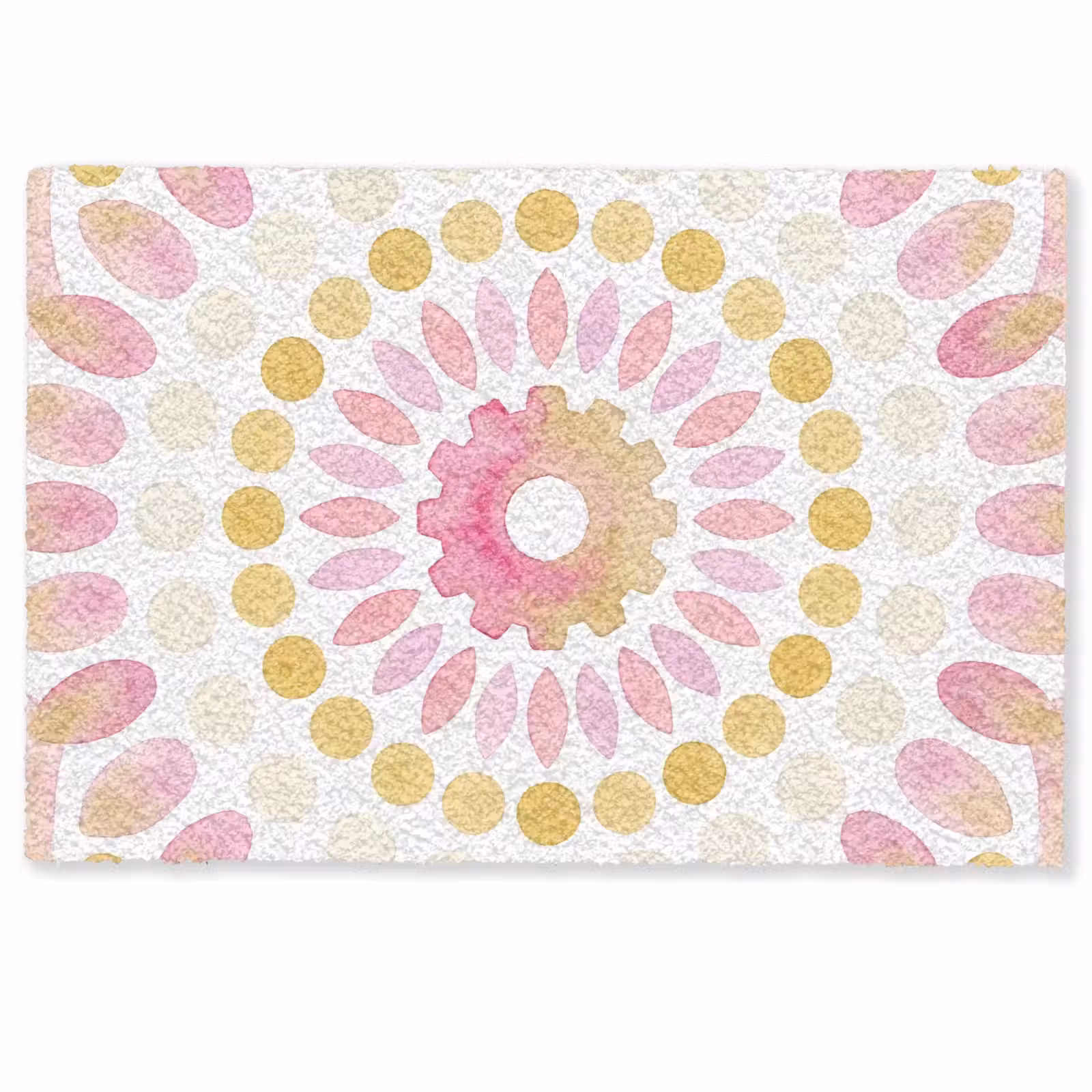 Deurmat - Abstract - Mandala - Kunst - Modern - Roze — 1
