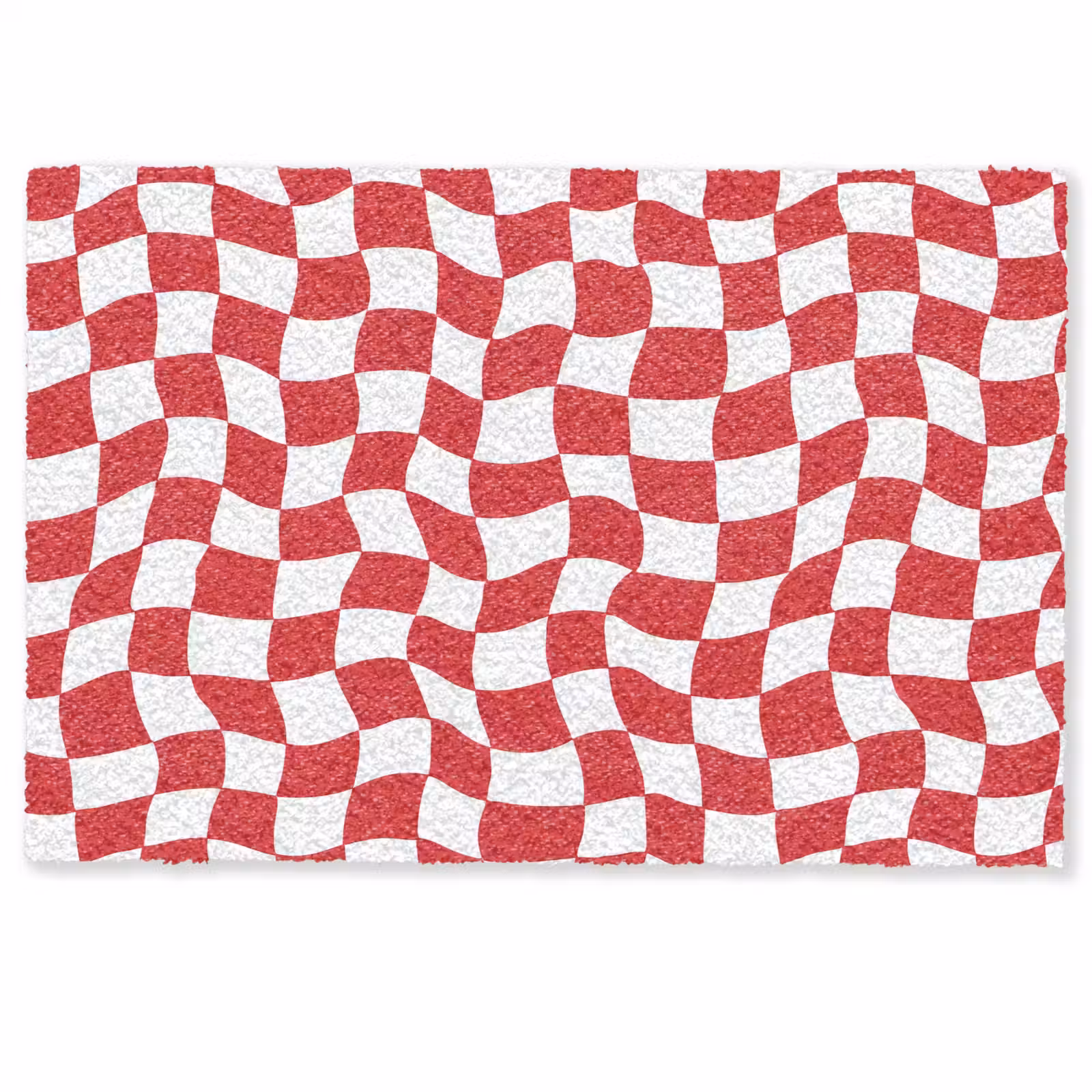 Deurmat - Golvend - Patroon - Rood — 1