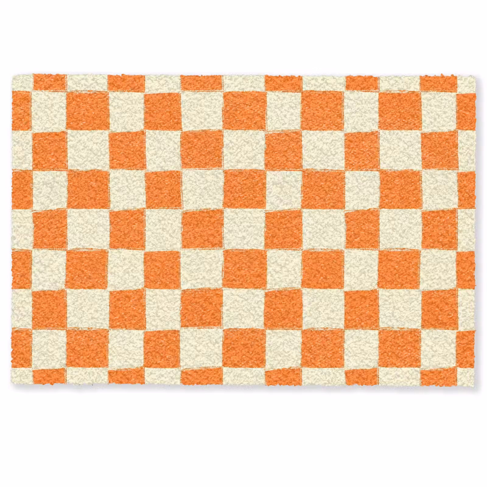Deurmat - Schaak - Patroon - Oranje — 1