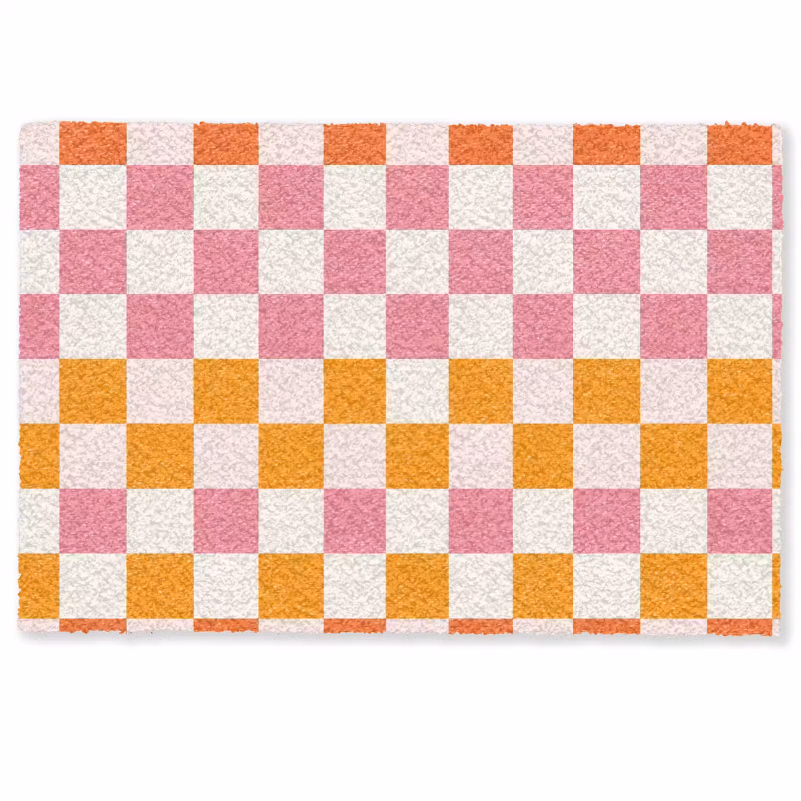 Deurmat - Vierkant - Patroon - Oranje — 1