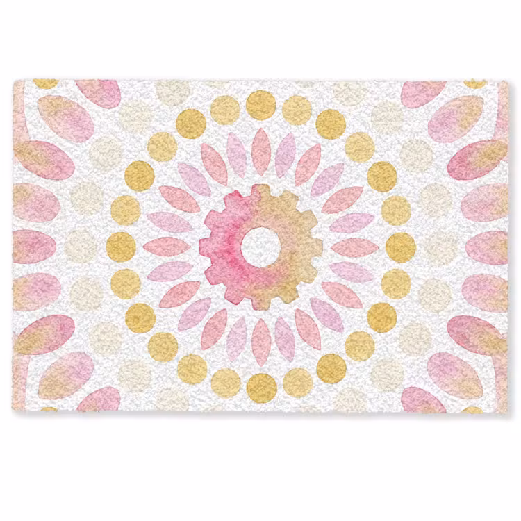 Deurmat - Abstract - Mandala - Kunst - Modern - Roze — 1