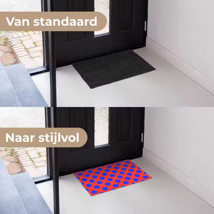 Deurmat - Dots - Klassiek - Rood — 3