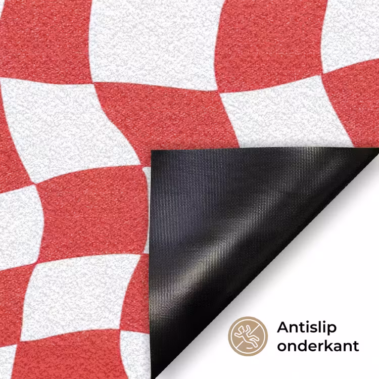 Deurmat - Golvend - Patroon - Rood — 6