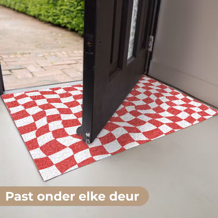 Deurmat - Golvend - Patroon - Rood — 7