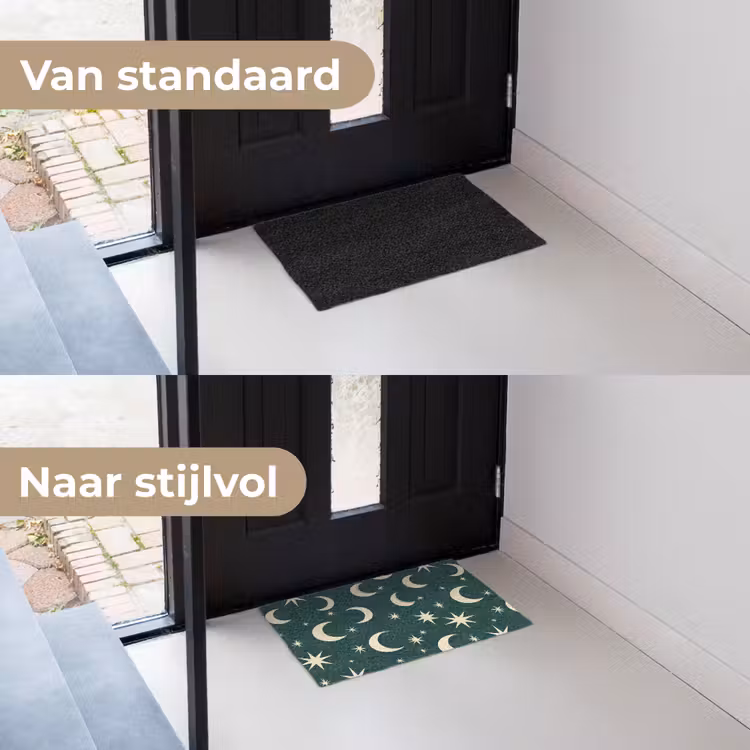 Deurmat - Manen - Sterren - Groen — 3