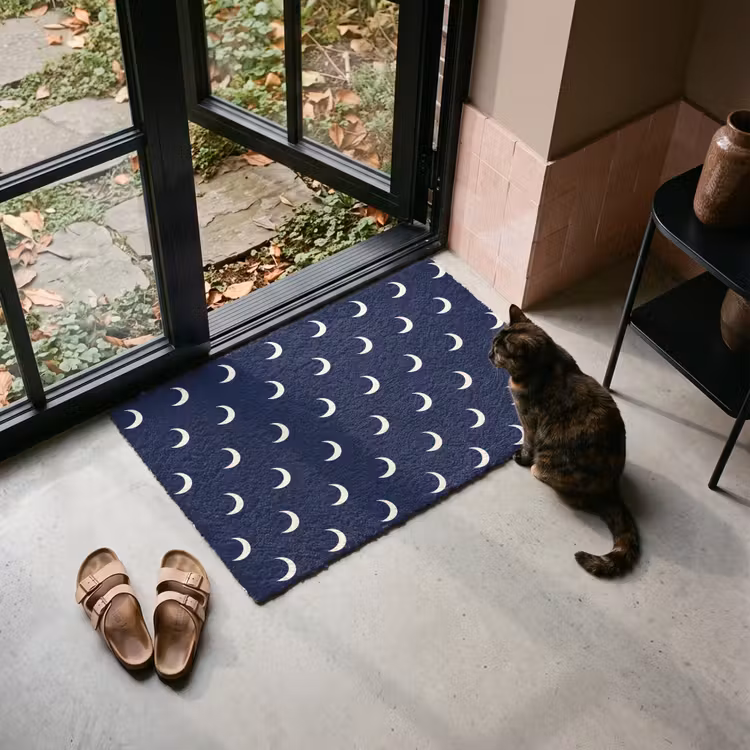 Deurmat - Patroon - Manen - Blauw — 2