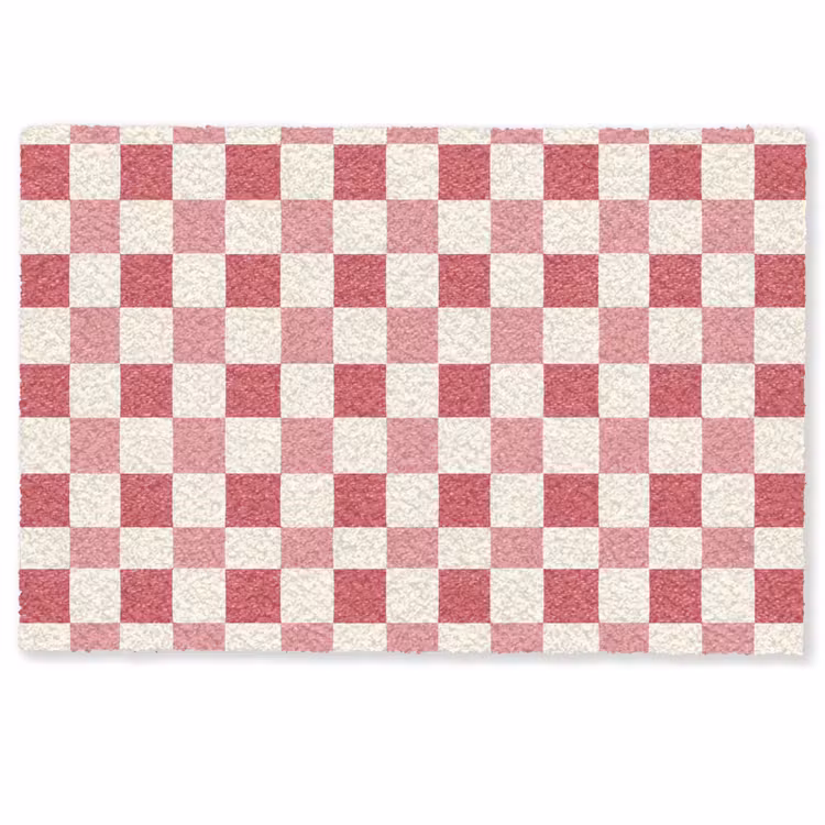 Deurmat - Patroon - Schaak - Roze — 1