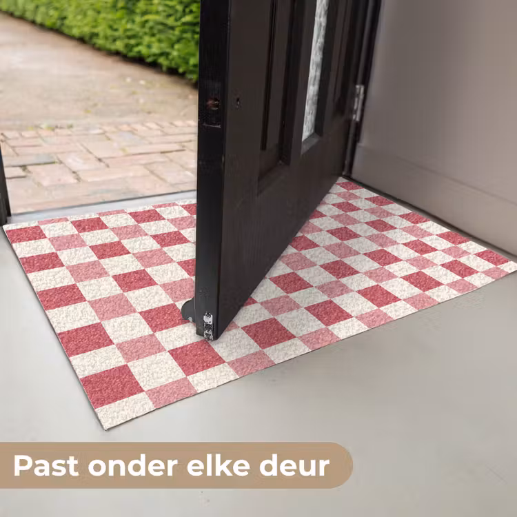 Deurmat - Patroon - Schaak - Roze — 7