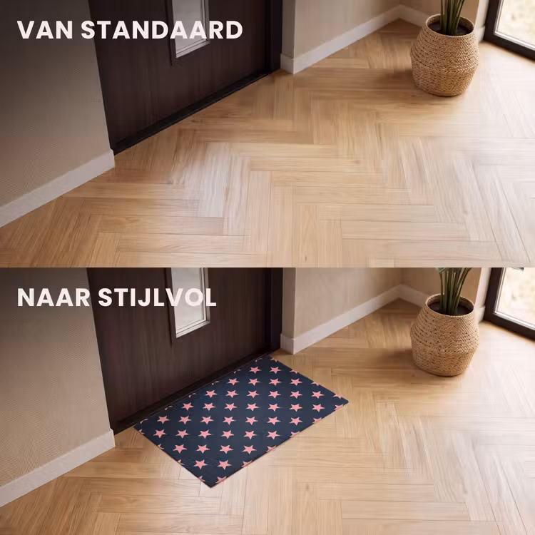 Deurmat - Patroon - Sterren - Roze — 3