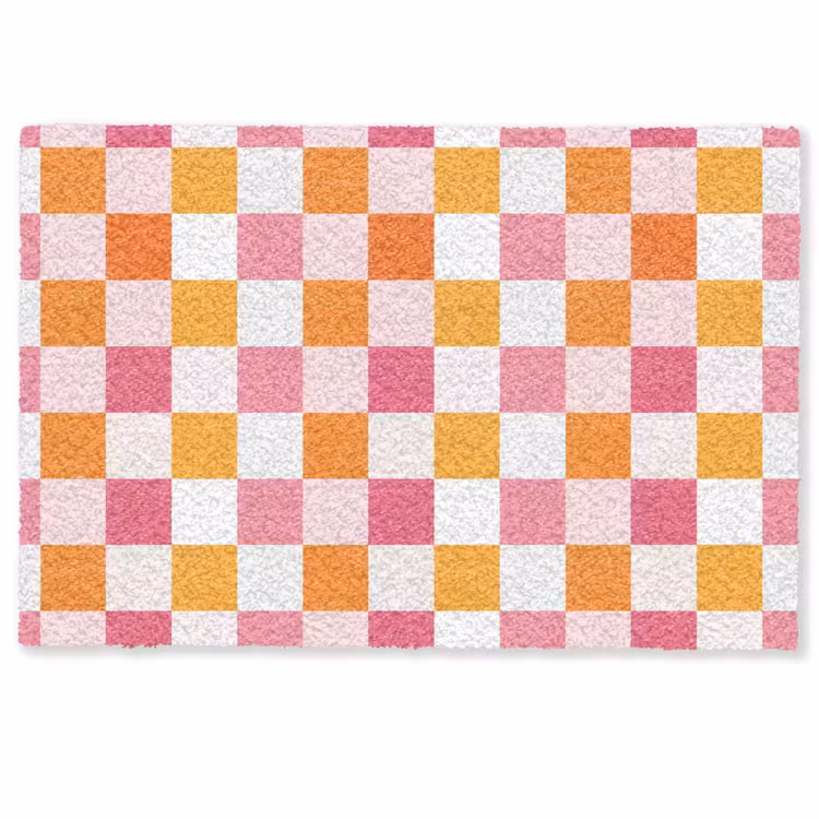 Deurmat - Patroon - Vierkant - Roze — 1