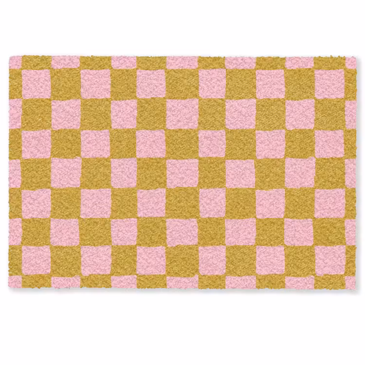 Deurmat - Patroon - Vierkant - Roze — 1