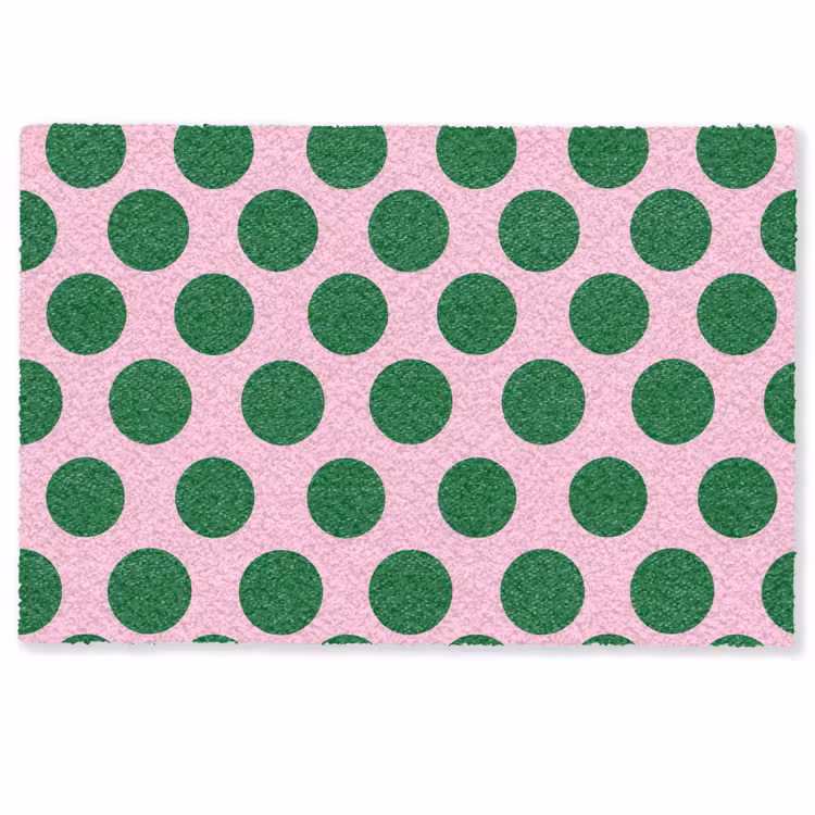 Deurmat - Polkadots - Patroon - Groen — 1