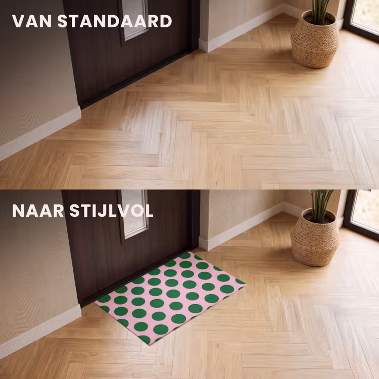 Deurmat - Polkadots - Patroon - Groen — 3
