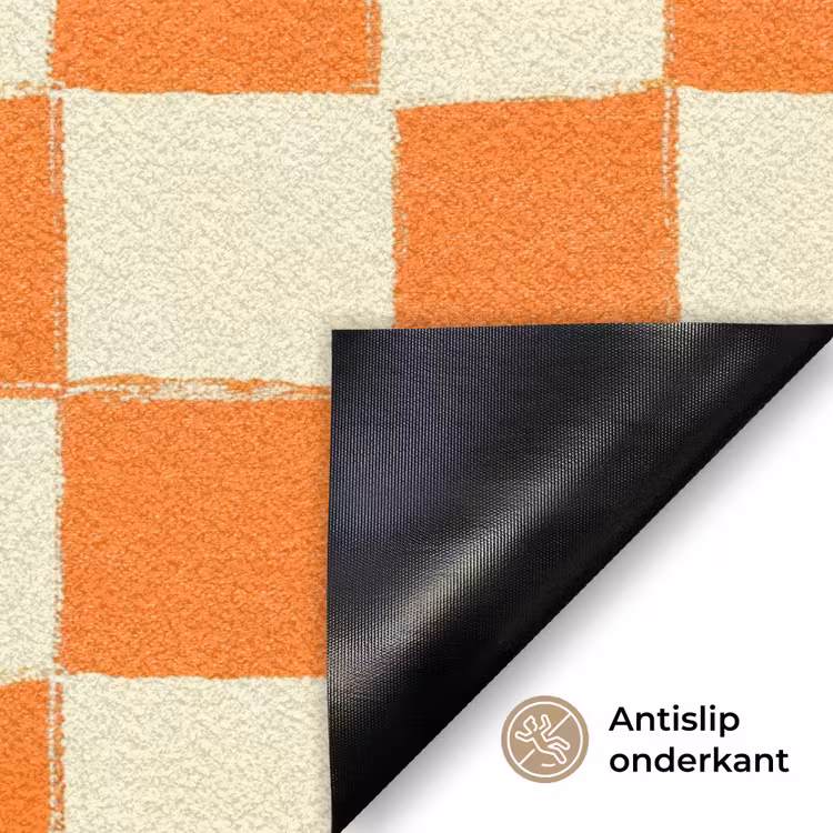 Deurmat - Schaak - Patroon - Oranje — 6