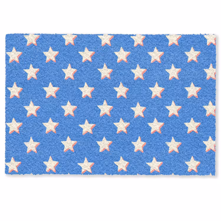 Deurmat - Sterren - Patroon - Blauw — 1