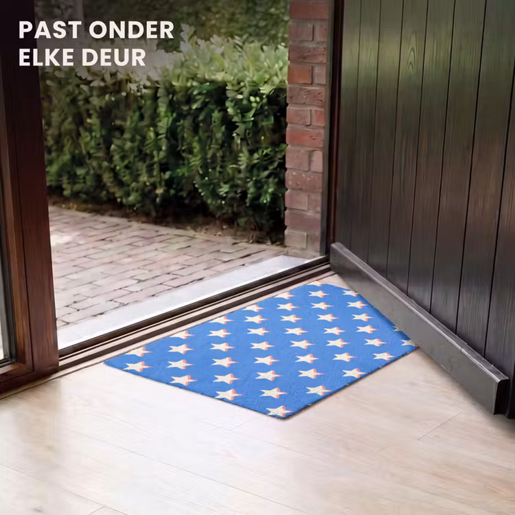 Deurmat - Sterren - Patroon - Blauw — 7
