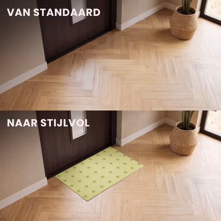 Deurmat - Sterren - Patroon - Groen — 3