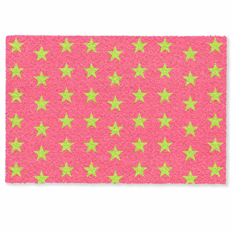 Deurmat - Sterren - Patroon - Roze — 1
