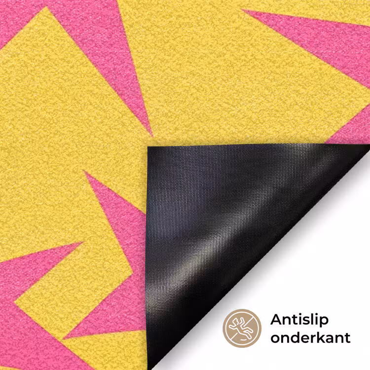 Deurmat - Sterren - Patroon - Roze - Geel — 6