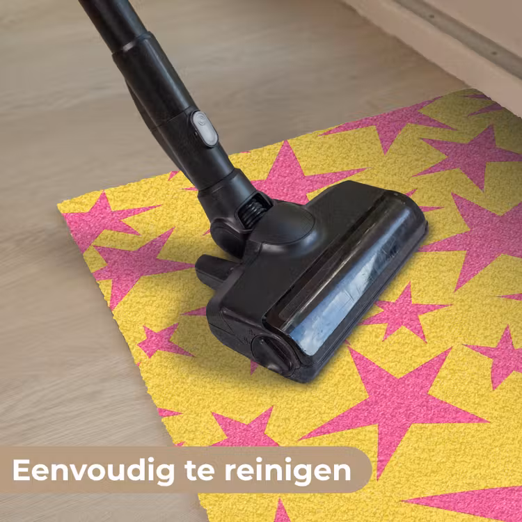 Deurmat - Sterren - Patroon - Roze - Geel — 9