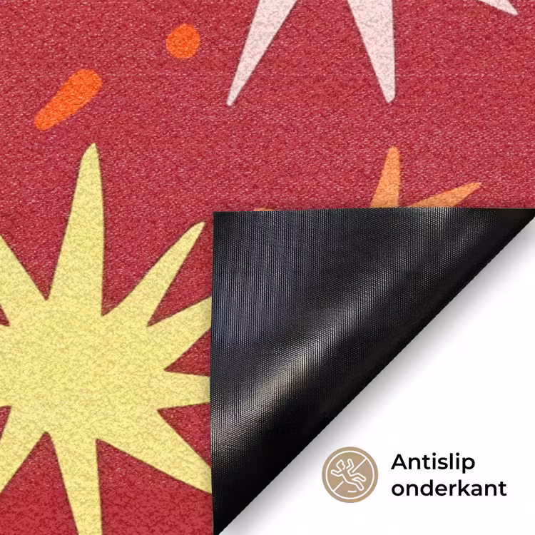 Deurmat - Sterren - Speels - Rood — 6
