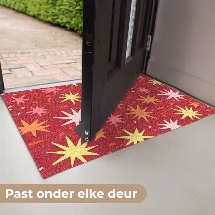 Deurmat - Sterren - Speels - Rood — 7