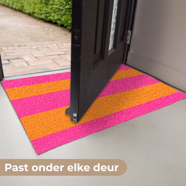 Deurmat - Strepen - Horizontaal - Roze — 7