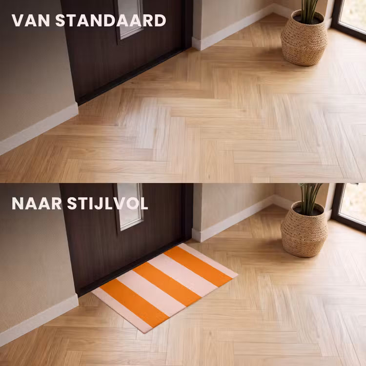 Deurmat - Strepen - Modern - Oranje — 3