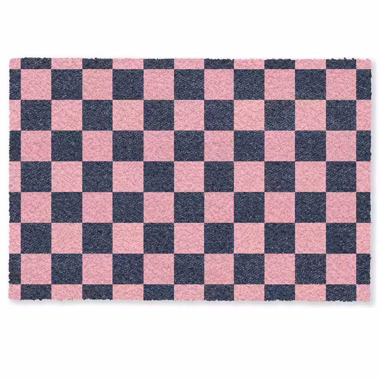Deurmat - Traditioneel - Patroon - Blauw - Roze — 1