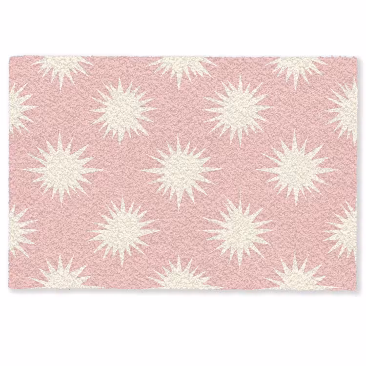 Deurmat - Zonnen - Patroon - Roze — 1