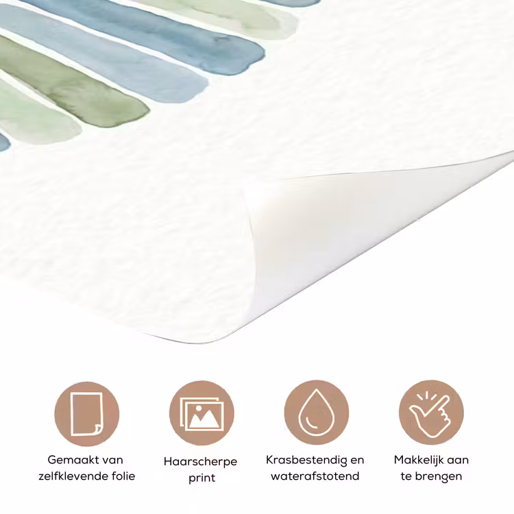 Deursticker - Abstract - Spiraal - Patroon - Modern - Blauw-Groen — 3