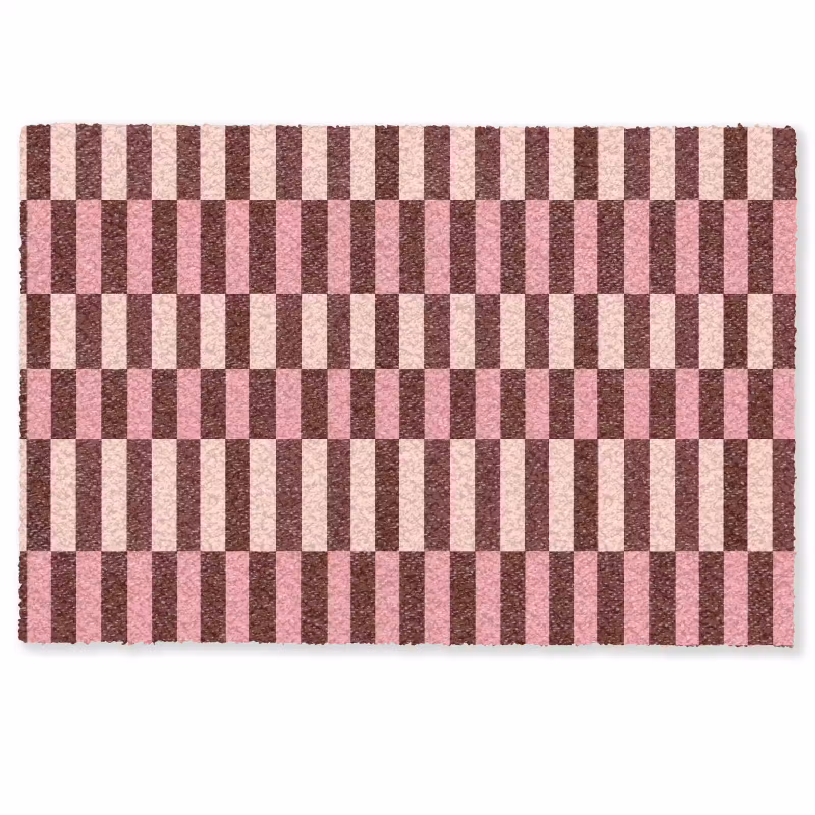 Deurmat - Roze - Rood - Blokjes — 1