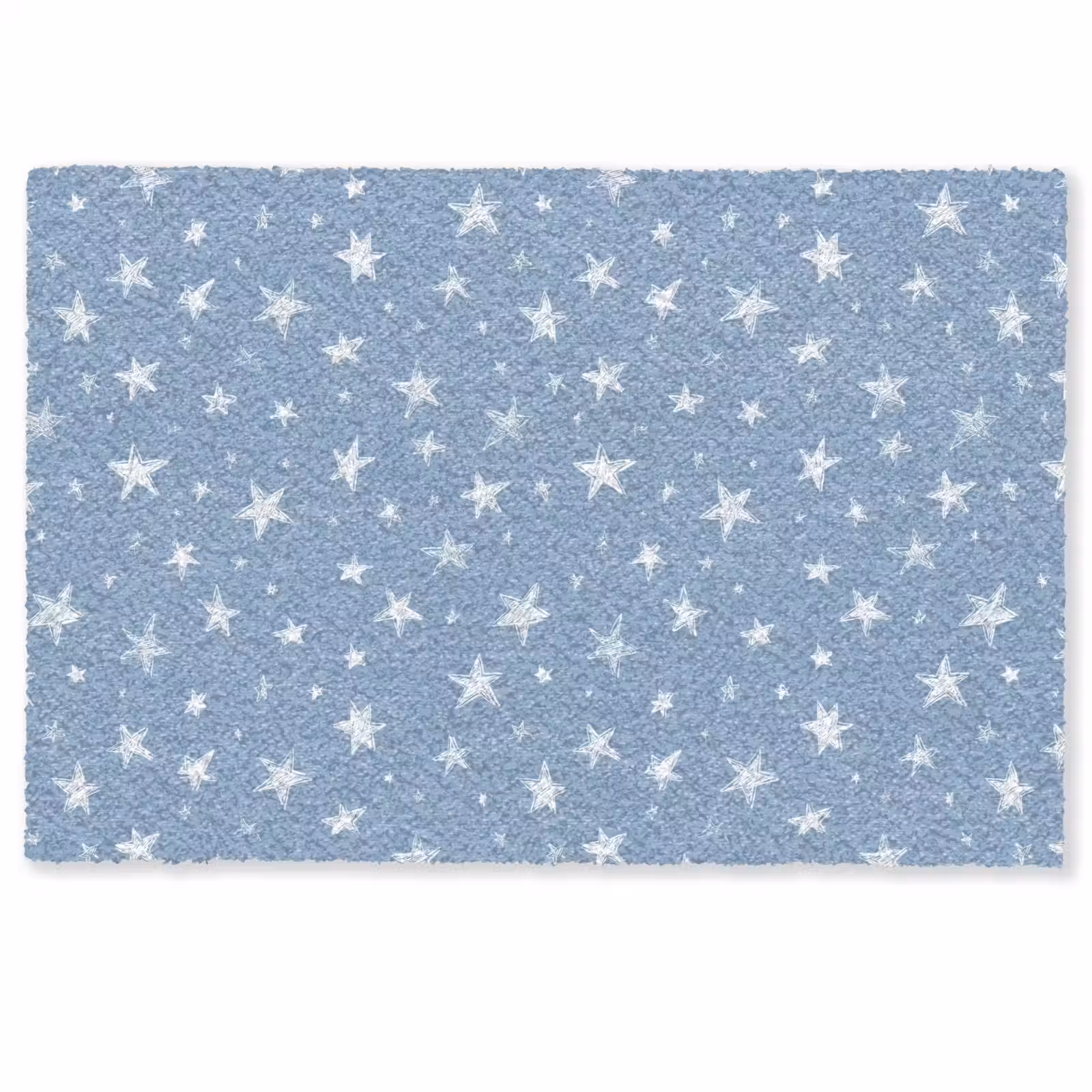 Deurmat - Sterretjes - Patroon - Blauw — 1