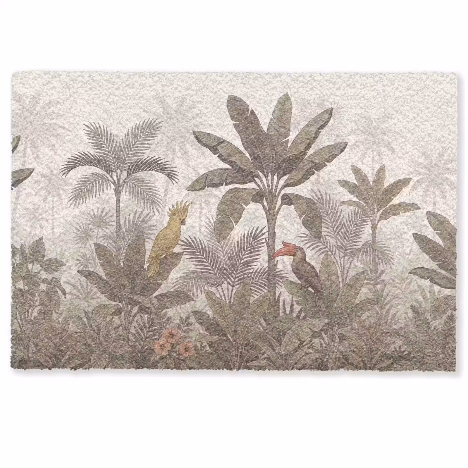 Deurmat - Vogel - Jungle - Tropisch - Illustratie - Groen — 1