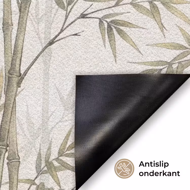 Deurmat - Bamboe - Bladeren - Natuur - Aquarel - Groen — 6