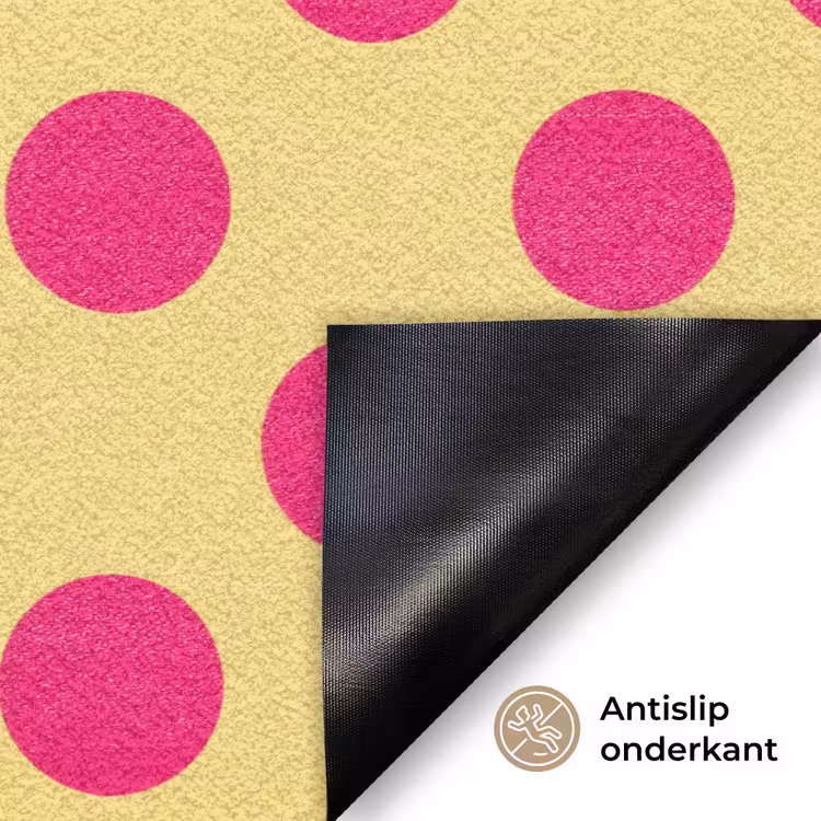 Deurmat - Roze - Stippen - Geel — 6