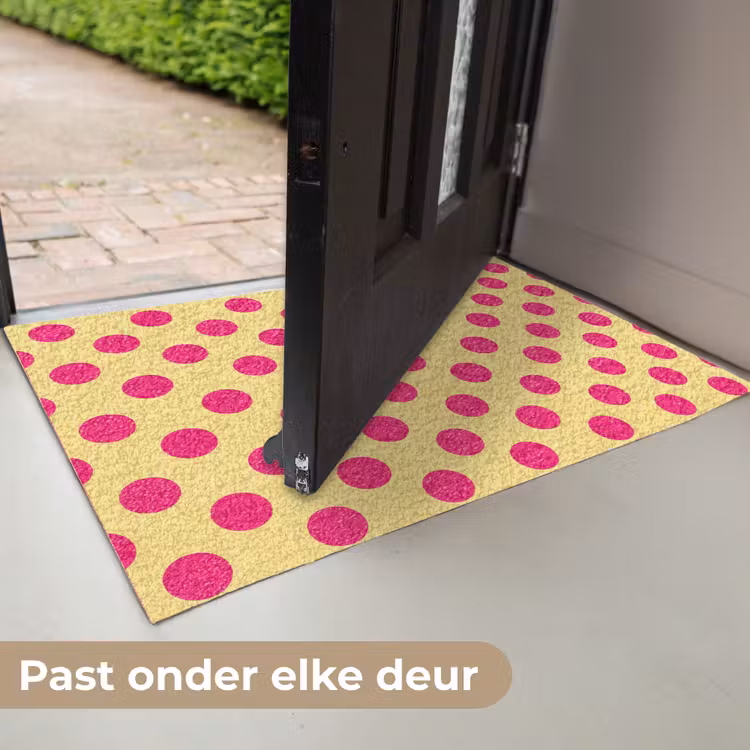 Deurmat - Roze - Stippen - Geel — 7