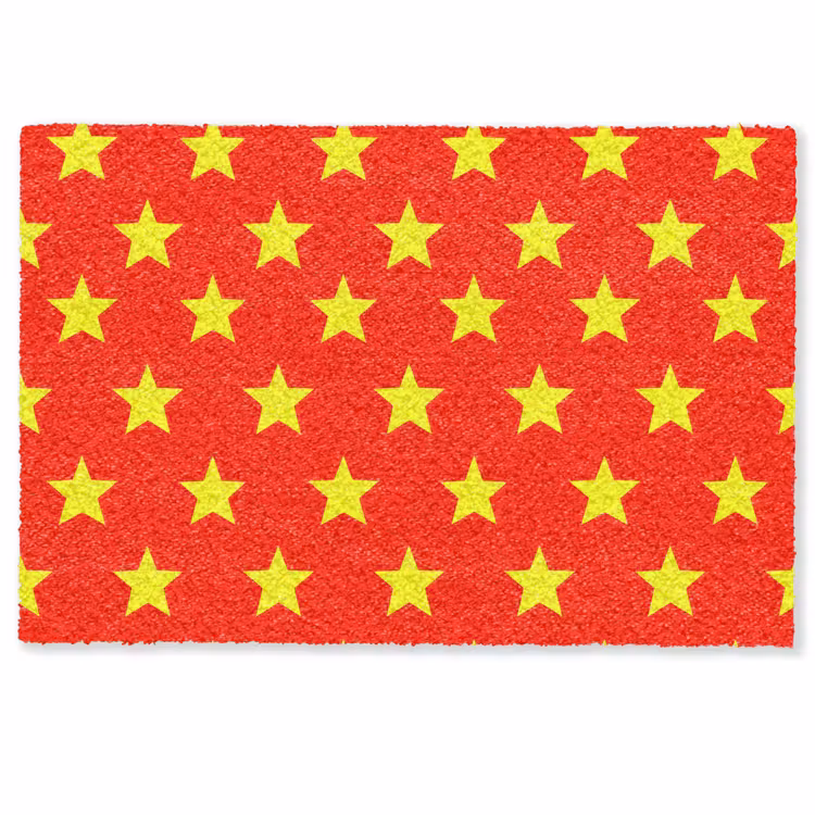 Deurmat - Ster - Patroon - Geel — 1