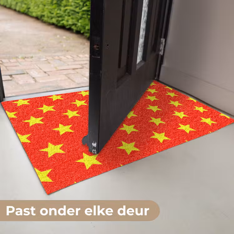 Deurmat - Ster - Patroon - Geel — 7
