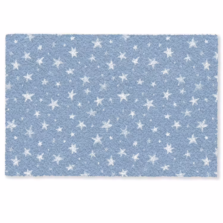 Deurmat - Sterretjes - Patroon - Blauw — 1