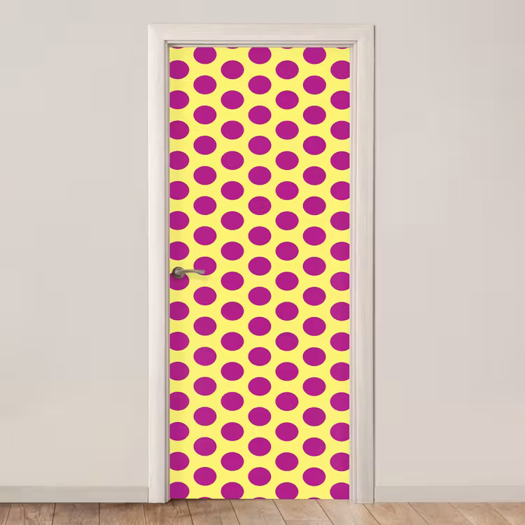Deursticker - Dots - Klassiek - Geel — 1