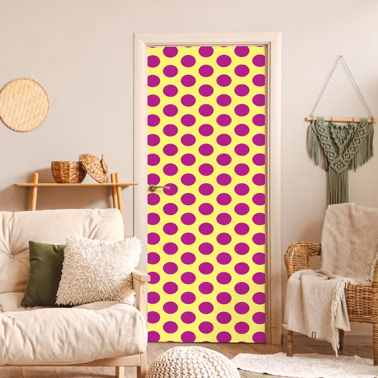 Deursticker - Dots - Klassiek - Geel — 4