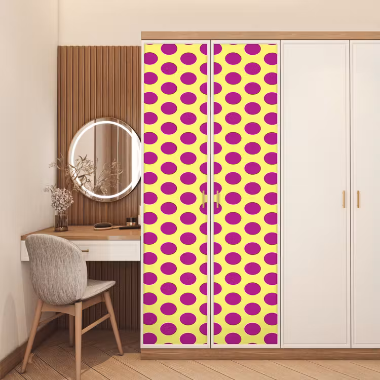 Deursticker - Dots - Klassiek - Geel — 5