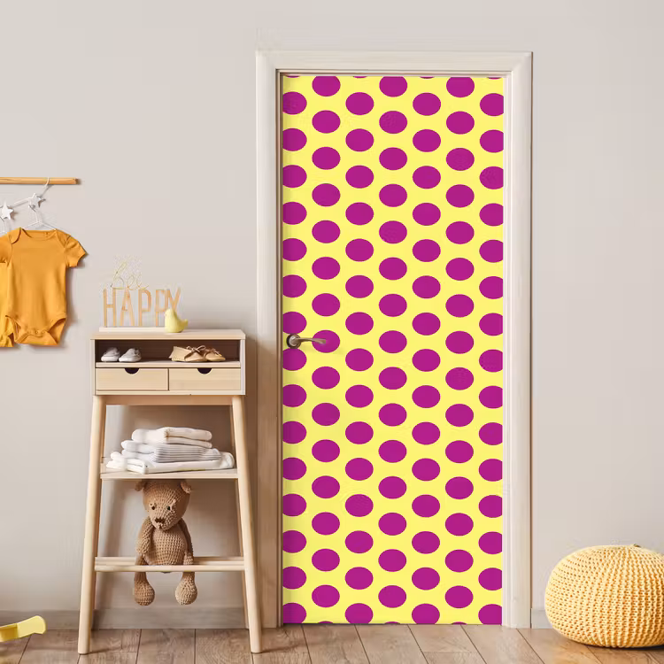 Deursticker - Dots - Klassiek - Geel — 6