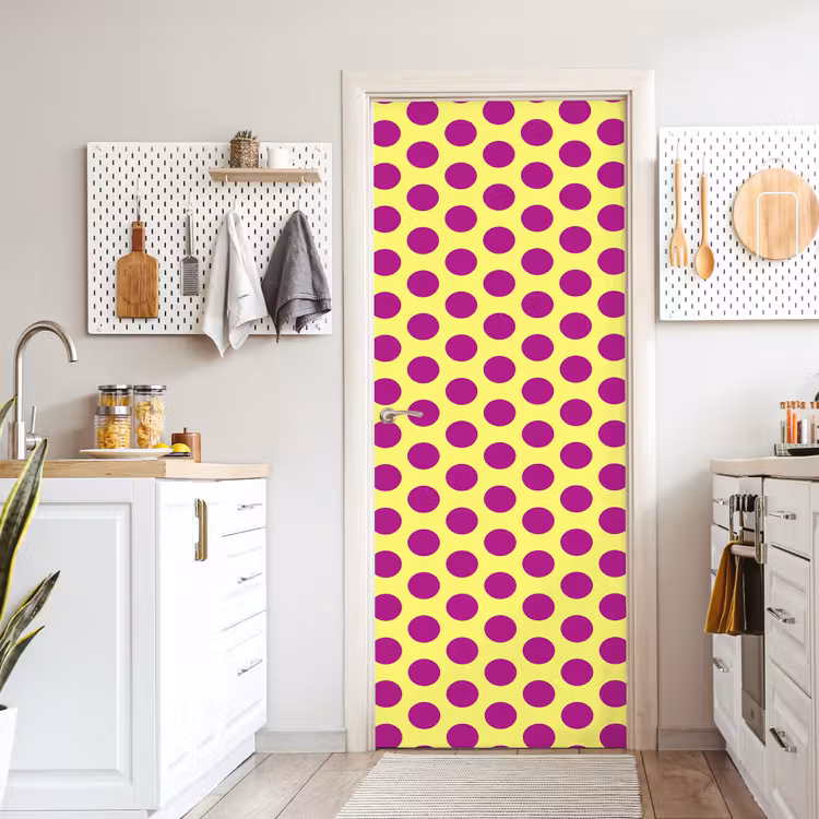 Deursticker - Dots - Klassiek - Geel — 7