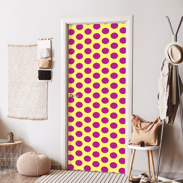 Deursticker - Dots - Klassiek - Geel — 8