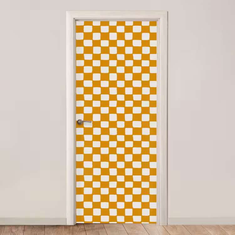 Deursticker - Grafisch - Patroon - Oker — 1